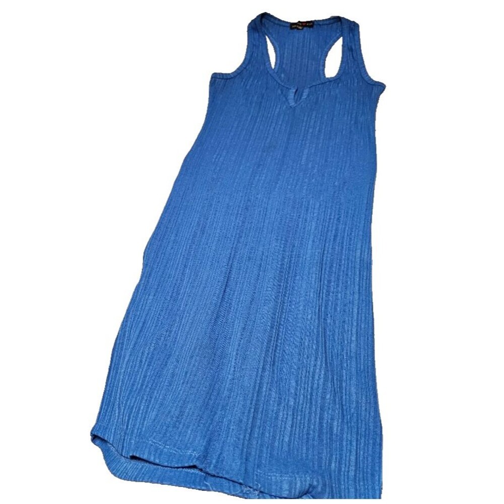 Absolutely Love It Women's Blue Bodycon Sleeveless Maxi Dress Large